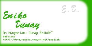 eniko dunay business card